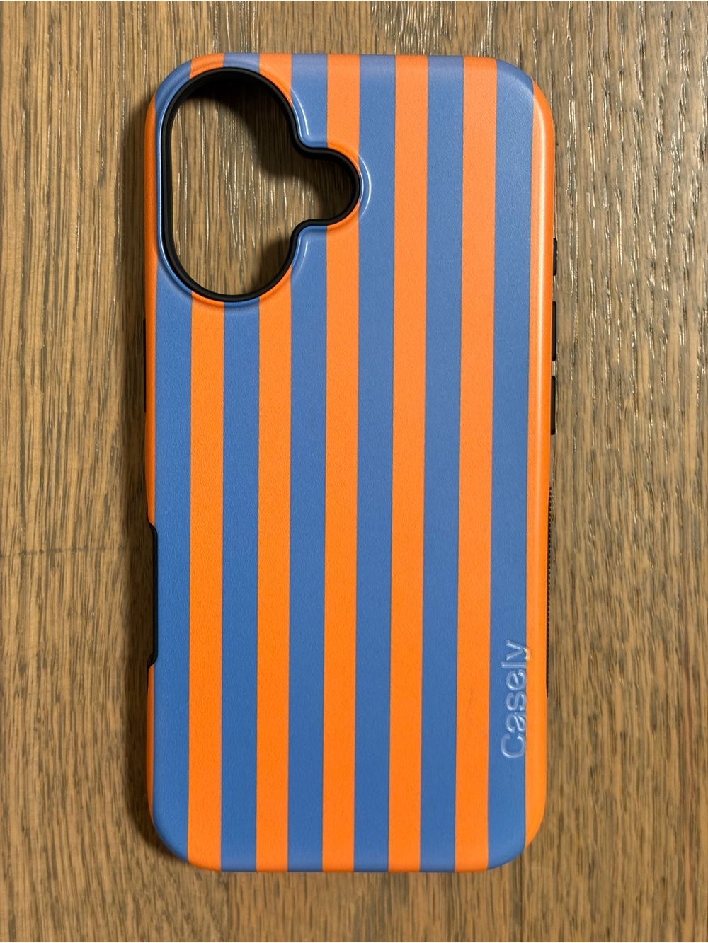 Casely Orange & Blue Striped Slim iPhone 17 Case